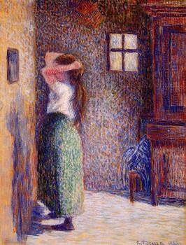 Camille Pissarro : Young Peasant at Her Toilette